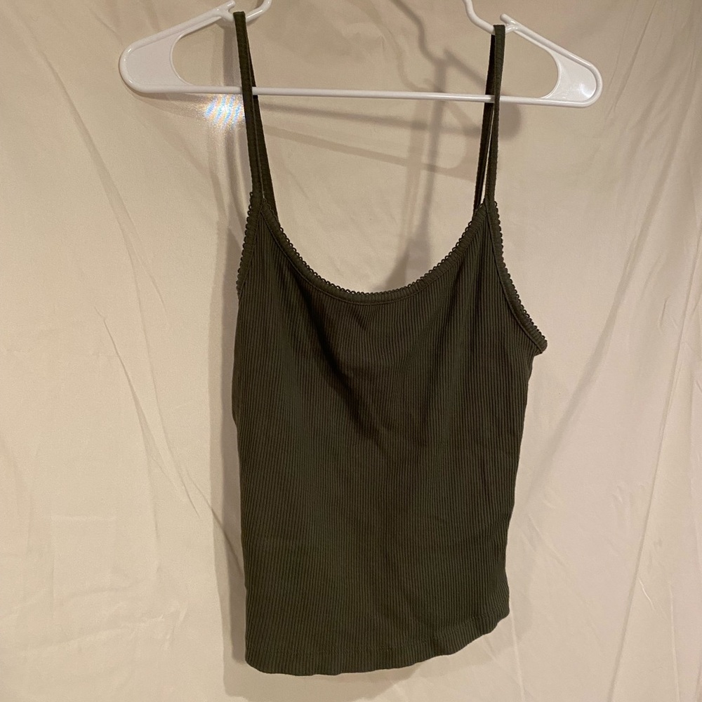 Army green tank top